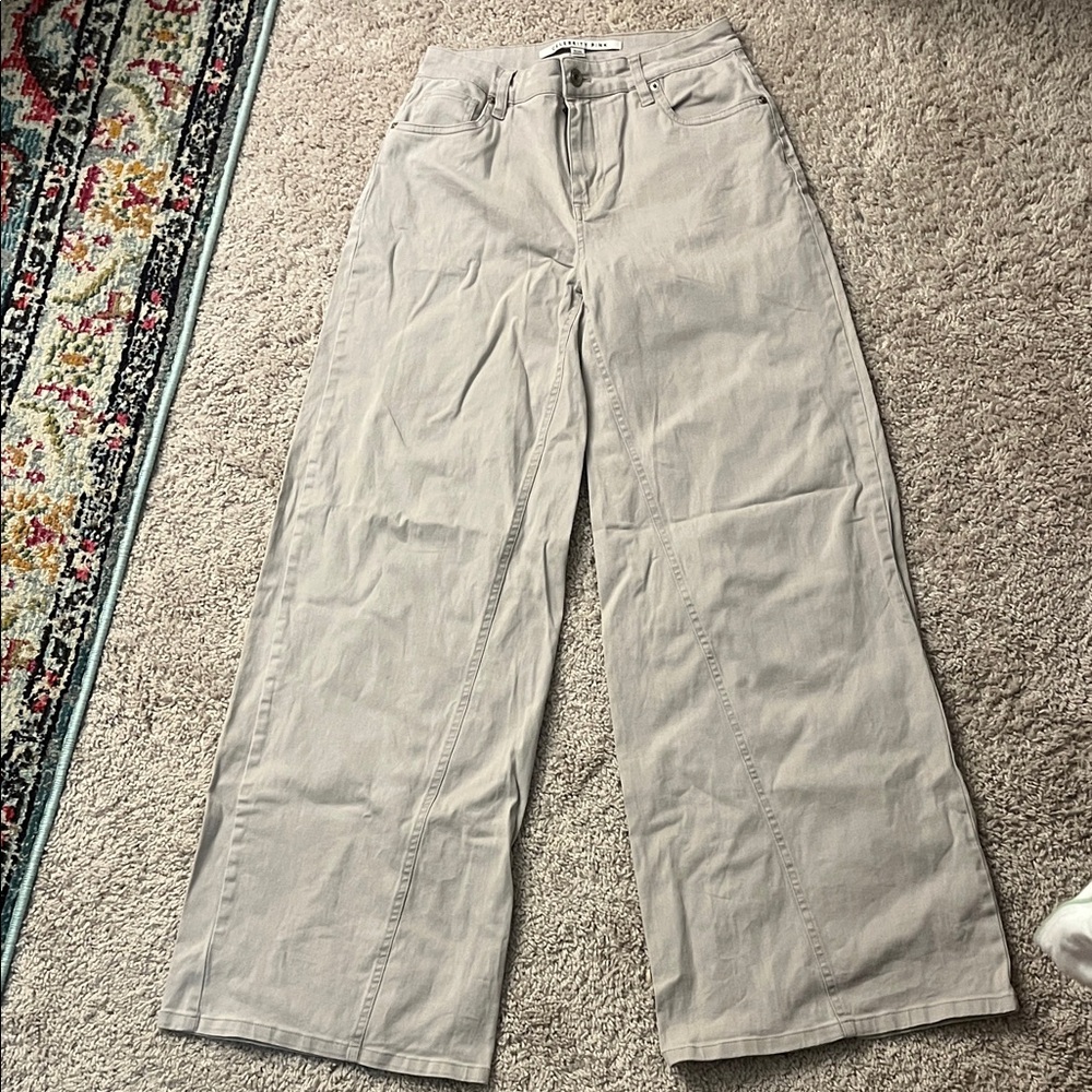 Wide Leg Tan Pants